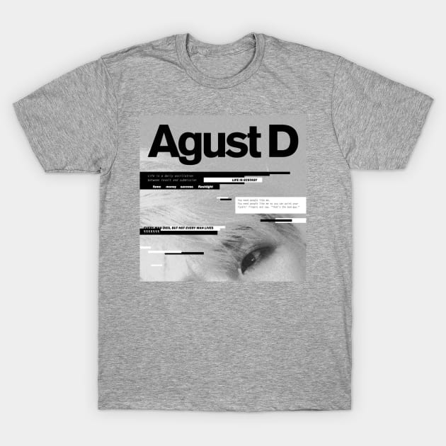 Agust D: Agust D Mixtape Cover T-Shirt by TheMochiLife